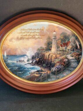 Thomas Kinkade "The Light of Peace" Collector Plate "Guiding Lights" Series. LE